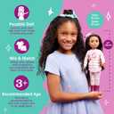 Glitter Girls – 14-Inch Fashion Doll – Straight Brown Hair & Brown Eyes – Striped Tunic & Glitter Boots – Hair Bow & Heart Leggings – 3+ Years– Sarinia