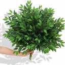 Eonflux 40pcs 68cm Artificial Ruscus Style Greenery Stems, Italian ruscus Greenery, Faux Greenery Garland for Wedding Arch Decor, Balloon Arch, Centerpieces, Home Floral ArrangementsChristmas Stems