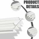 Pushglossy 1 Pcs Replacement Door Bottom with Vinyl Fins 36" Long 1 3/4" Wide Threshold Seal Bottom of Door Weatherstrip Kerf Weather Stripping for 7/8" Between Barbs (White)