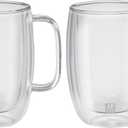 ZWILLING Sorrento Plus 2-pc Double-Wall Glass Latte Mug Set, 15-oz, 450ml