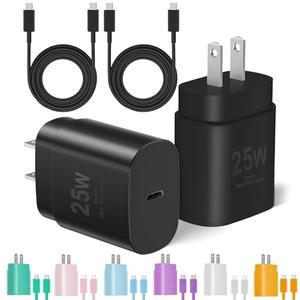 Type C Charger Fast Charging, 2Pack [10FT&6FT] Long USB C Cable with 25W Phone Super Fast Charger Block Compatible with Galaxy S25/S24/Plus/Ultra,iPhone 15/16/17/Air/Plus/Pro Max