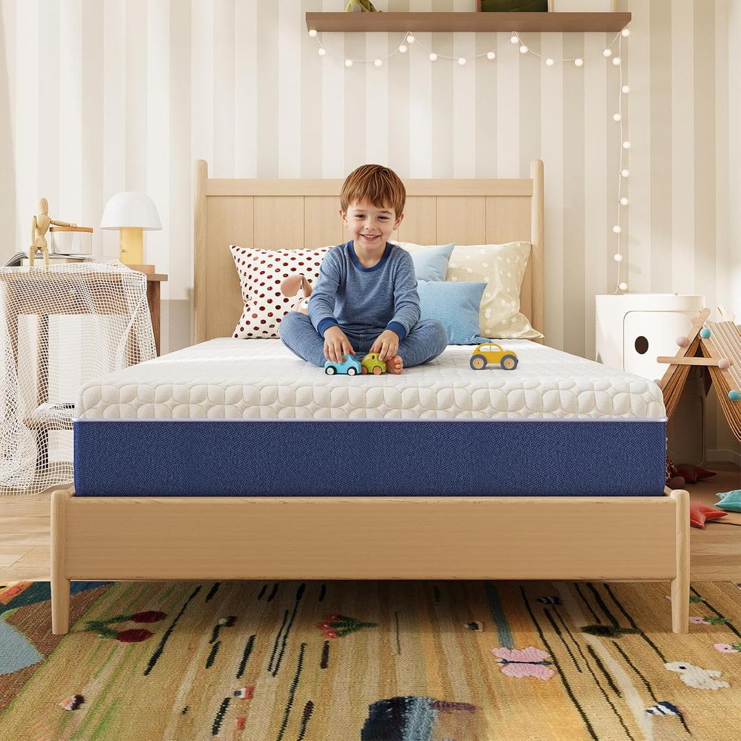 Gelsea 6 Inch Twin Size Mattress, Firm Gel Memory Foam Twin Mattress in a Box, Firm Back Support for Pressure Relief & Spinal Alignment, CertiPUR-US Certified, Fiberglass-Free