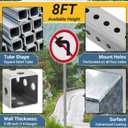 2” x 2” Square Sign Post 8 ft for Street, Parking,Outdoor Signs