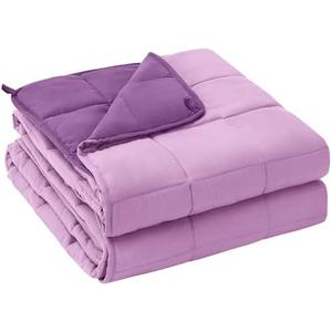 yescool Weighted Blanket for Adults (20 lbs, 60” x 80”, Purple) Cooling Heavy Blanket for Sleeping Perfect for 190-210 lbs, Queen Size Breathable Blanket with Premium Glass Bead, Machine Washable