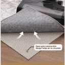 Color&Geometry Rug Pad Gripper,Non Slip Rug Pad for Hardwood Floor Protection,Easy to Cut Anti Skid Mat Under Carpet 47"x71" (3'11" x 5'11" (Rectangular), White)