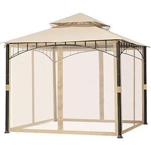Replacement Mosquito Netting Screen Walls for Gazebo Size 10 Ft X 10 Ft (Gazebo Mosquito Net Only)