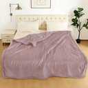 Electric Heated Blanket Full Size 72" x 84" - 5 Heat Settings & 10H Auto-Off, Microplush Flannel & Sherpa Lining, Machine Washable, Overheat Protection, Ideal Gifts for Home/Bedroom/Sofa, Purple