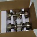 CML Hardware (2 Pack) Entry Door Knob, Keyed Different Door Lock Sets in Solid Stainless Steel for Entrance, Exterior and Interior, Round Ball Handle