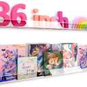 2 Pack 36 Inch Clear Acrylic Kids Wall Bookshelves,Display Rack