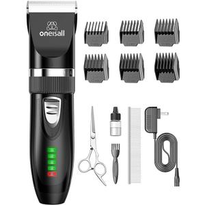 Oneisall Quiet Cat Clippers for Matted & Long Hair, 2-Speed Cordless Pet Shaver Grooming Kit for Cats, Small Dogs & Animals (Black)