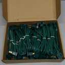 Kanayu 20 Pack 6 ft Green Indoor Extension Cord 2 Prong Electric Cord Extender, Wire Plug in and End, Ac 120 Volts, for Outdoor Christmas Connect or Extend String Lights