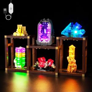 Kyglaring LED Light Kit Compatible with Lego Mineral Collection 21362 Building Blocks - Upgraded Touch Control & Dimming (Lights Only, Model Not Included)