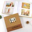 RECUTMS 4x6 Photo Album 200 Photos with Writing Space, Leather Cover with Window, 200 Photo 4x6 Picture Album Book with Memo for Wedding Family Baby Christmas Valentine's Day Anniversary (Brown)