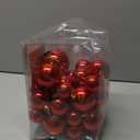 AMS 40ct Christmas Ball Plated Ornaments Tree Collection for Holiday Wedding Party Decoration(40ct Pearl, Red)