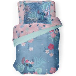 Disney Lilo & Stitch Paradise Dream Twin Comforter & Sham Set - Super Soft Kids Reversible Bedding - Fade Resistant Microfiber (Official Disney Product)