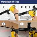 14" Keyboard Slide Heavy Duty Ball Bearing Slides Computer Tray Under Desk Rails Rack Cabinet Furniture Drawer Hardware Accessories with Adjustable Height Bracket & L Extension Support Bracket (Black)