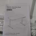 Marsail Standing Desk with Drawer, 48 x 24 inch Whole Piece Tabletop Electric Standing Desk, Height Adjustable Desk with USB Charging Ports, Sit Stand Desk with Storage for Home & Office White