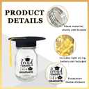 6 Sets Light Up Graduation Centerpieces for Tables,Glass Mason Jar Centerpieces with Grad Caps,Fairy Lights & Stickers,Class of 2026 Table Decorations for Grad Party Supplies