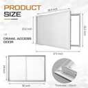 Zonon White Crawl Space Access Door Universal Aluminum Skirting Access Door Panel for Mobile Home Insulated Ceiling Mounted for Drywall Plumbing Electrical Basement (24 x 36 Inch,Screwdriver Latch)