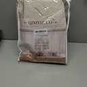 Natural Linen Pinch Pleated Blackout Curtains & Drapes 96 Inch Long Bedroom/Livingroom Farmhouse Curtains 2 Panel Sets, Neutral Track Room Darkening Thermal Insulated 8ft Back Tab Window Curtain