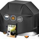 60-Inch BBQ Grill Cover for Outdoor, Charbroil, Weber, Char-Broil Monument, Dyna-Glo Nexgrill - Waterproof, Anti-UV Spun Polyester