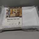 8 Pack, 16" x 11" Large White Serving Trays Set - Reusable Plastic Serving Platters for Cookie, Appetizer, Charcuterie, Snack, Dessert, Party Food Display - Stackable Kitchen CounterTop Tray, BPA Free