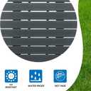 31.5" Outdoor Round Coffee Table, Adirondack Patio Coffee Table, Outdoor Large Side Table for Balcony Lawn (Grey), 31.5" L x 31.5" W x 17.7" H