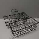 DII Farmhouse Vintage Dcor, Wire Wall Basket, Small, Black, 2 Piece