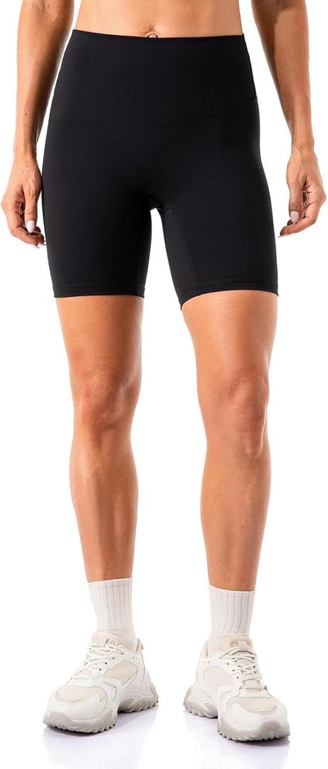 Lavento Women's All Day Soft Biker Shorts 3"/ 5"/ 7" - High Waisted Workout Gym Running Yoga Short, 8, Black
