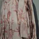 Pink Floral Linen Curtains 72 Inch Length 2 Panels Set Patterned Semi Sheer Curtains Living Room Girls Bedroom Back Tab Rod Pocket Farmhouse Boho Short Pink Blush Kitchen Window Drapes 52x72