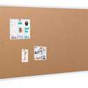 VIZ-PRO Large Cork Bulletin Board, 60 X 48 Inches, Wall-Mounted Corkboard with Silver Aluminium Frame for School, Office, and Home 5' X 4'
