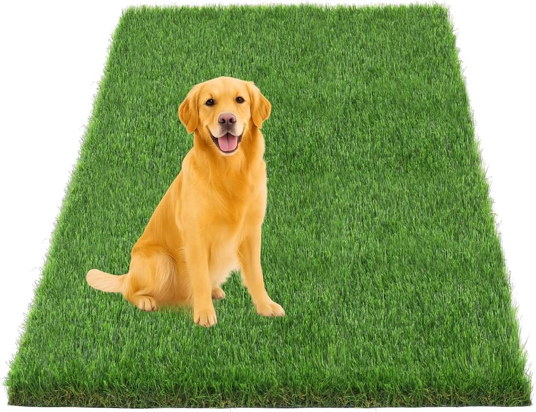 THREE ORANGES Artificial Grass, Reusable Dog Training Mat Large Size - 4x6 FT Fake Grass Turf with Drainage Holes for Outdoor Indoor, Porch, Patio, Balcony (Thickness1.35inch)