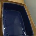 IRIS USA XX-Large Cat Litter Box, Open Top Extra Large Litter Box for Big Cats and Multi-Cat Households, High Sided Scatter Shield, Easy to Clean, 30"L x 20"W x 14"H, Navy