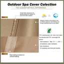 Round Hot Tub Cover Outdoor Waterproof Spa Cover Cap(83''x 20'') 600D Heavy Duty Polyester Hot Tub Cover Protector(Brown)
