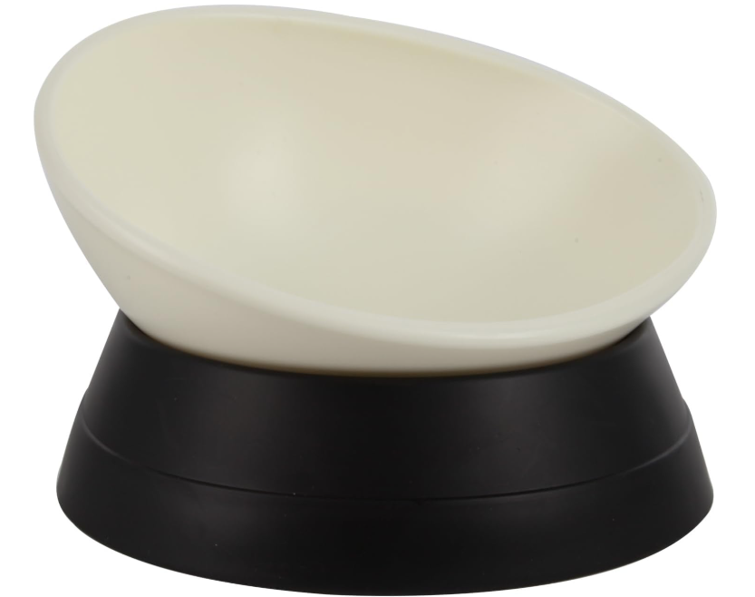 Bulldog Bowl Anti-Slip Dog Cat Dish Detachable Rubber Dog Bowl Pet Sterile Tilted Pet Feeder Slope Base