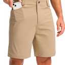 Viodia Men's Golf Shorts with Pockets 7 Inch Flat Front Slim Fit Chino Stretch Shorts for Men Summer Casual Dress, Size 40