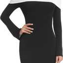 Topcloset Women's Party Dress Long Sleeve Off Shoulder Dress Sexy Elegant Bodycon Cocktail Mini Dresses (Black) M