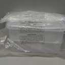 TERGOO 2 Layer Plastic Storage Containers with Lids, Multipurpose Clear Stack & Carry Box, Portable Craft Organizers and Storage Bin for Organizing Art & Craft, Sewing, Makeup, Nail Supplies (Blue)