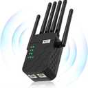 2026 WiFi Extender Signal Booster, Dual Band 5.8GHz&2.4GHz, 6X Faster, WiFi Booster Covers Up to 13880 Sq.ft, 1200M WiFi Repeater with Ethernet Port, Connects 100+ Devices, One-tap Setup