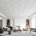 Art3d 12-Pack 24"x24" PVC Lightweight Drop Ceiling Tile, 2x2 ft Water-Resistant Ceiling Panels to Prevent Breakage, White
