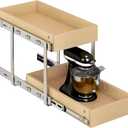 WelFurGeer 2-Tier Pull Out Cabinet Organizer with Soft Close Slides, Pull Out Drawers for Cabinets, Heavy-Duty Slide Out Drawers for Kitchen Cabinets, Under Sink, Pantry & Bathroom, Size: 11''W x22''D