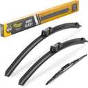 Raidbee 24"+17" Windshield Wiper Blades with 13" Rear Wiper Blade Automotive Replacement Set for GMC Terrain/CHEVY Equinox 2010 2011 2012 2013 2014 2015 2016 2017Genuine OEM Quality (Set of 3)