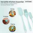 Mini Brush Mixing Scraper Silicone Spatula | Flexible & Durable | Food-Grade Non-Stick Silicone | Heat-Resistant & BPA-Fre | Easy to Clean & Reusable |Compact & Versatile Kitchen Utensil