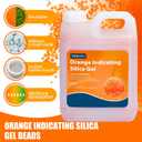 VOISEN 5 LBS Orange Indicating Silica Gel Desiccant Beads,Reusable Desiccant Industry Standard 3-5 mm（Orange to Green）,Desiccant for 3D Printer,Electronic,Clothes,Painting,Jewelry