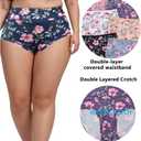 Womens Underwear Plus Size Panties 7 Pack Ladies Briefs Mid High Waist Floral Underwear Undies (XXL)