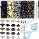 508PCS Heavy Duty Snap Fastener Tool, Canvas Snap Kit, Stainless Steel Snaps,5/8 inche Snap Fastener Kit, Snap Button Kit for Boat Cover, Repairing Boat Covers, Canvas, Sewing Tarps, Bag,Jeans,Clothes