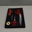 Sewing Scissors Professional 10 inch Heavy Duty Fabric Shears for Tailoring Leather Cloth Red Industrial Strength High Carbon Steel Tailor Shears for Home Office Dressmakers (Large)