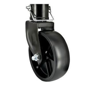 Rockane Black 6'' Black Trailer Jack Swivel Caster Wheel Replacement, Heavy Duty 1200lbs Capacity with Pin for Soft Ground Roll, Fits Any Boat Hitch Camper RV- Black