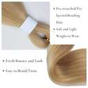 Ash Blonde Boho Braiding Hair Pre Stretched for Boho Braids27/613 Mixed Synthetic Deep Wave Boho Braids Hair for Braiding