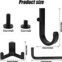 Tinoaly 21pcs Tool Storage Hooks, Black J/Y-Shaped Hooks with Screw Wrench Garden Organizer Tools Hanging Storage Rack Hanger Parts Compatible for Suncast and Craftsman